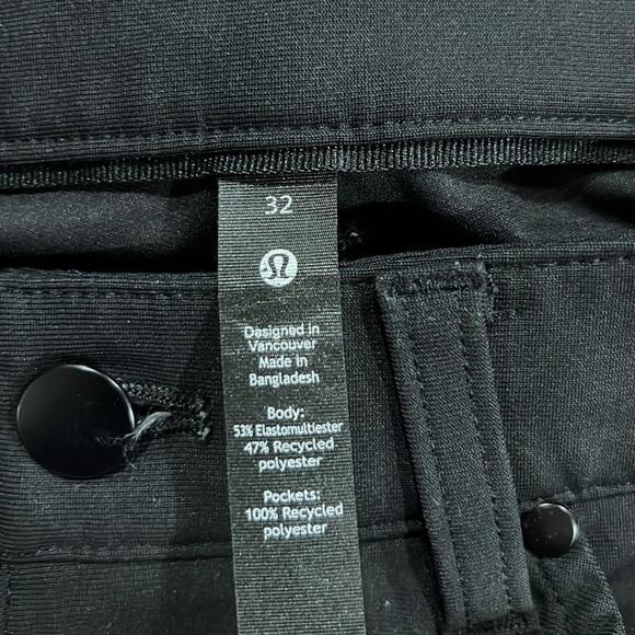 Lululemon Athletica men’s ABC slim fit black pants size 32 - Picture 10 of 12